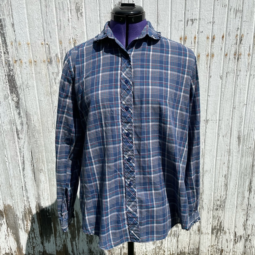 Vintage plaid blouse